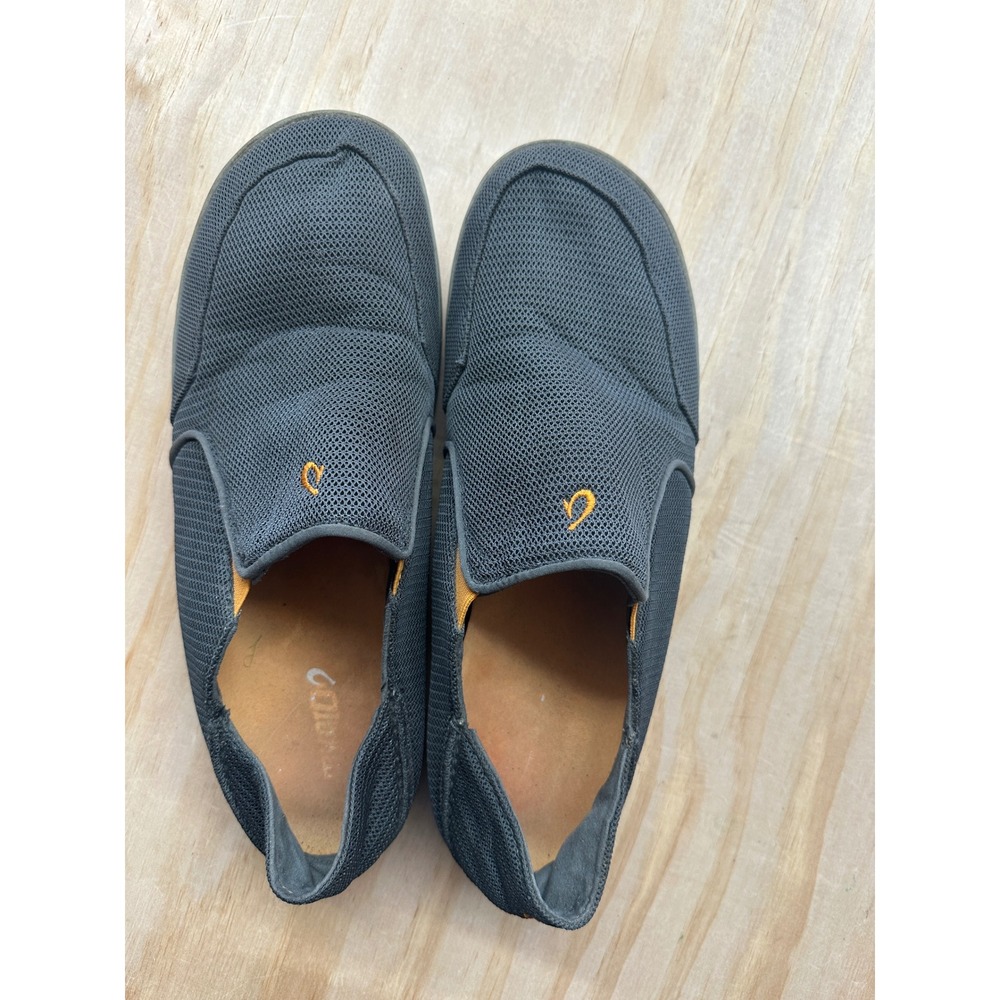 OluKai Nohea Mesh Mens Slip On Shoes‎ Grey Orange 10188-4242 Size 11